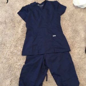 Navy greys anatomy scrub set